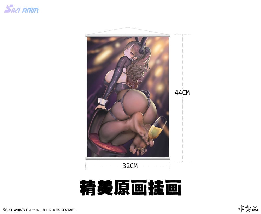 Champagne and Bunny Girl Rose Bare Black Stocking Ver. Original Character SIKI ANIM