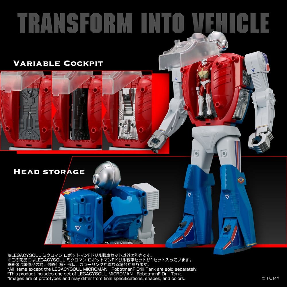 Microman Legacysoul Actionfigur Robotman F Drill Tank - Anime Figuren günstig kaufen